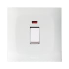 AVE - Interruttore bipolare. colore RAL 9010. 2P 20A segnalazione presenza rete finitura lucida 2 Mod.