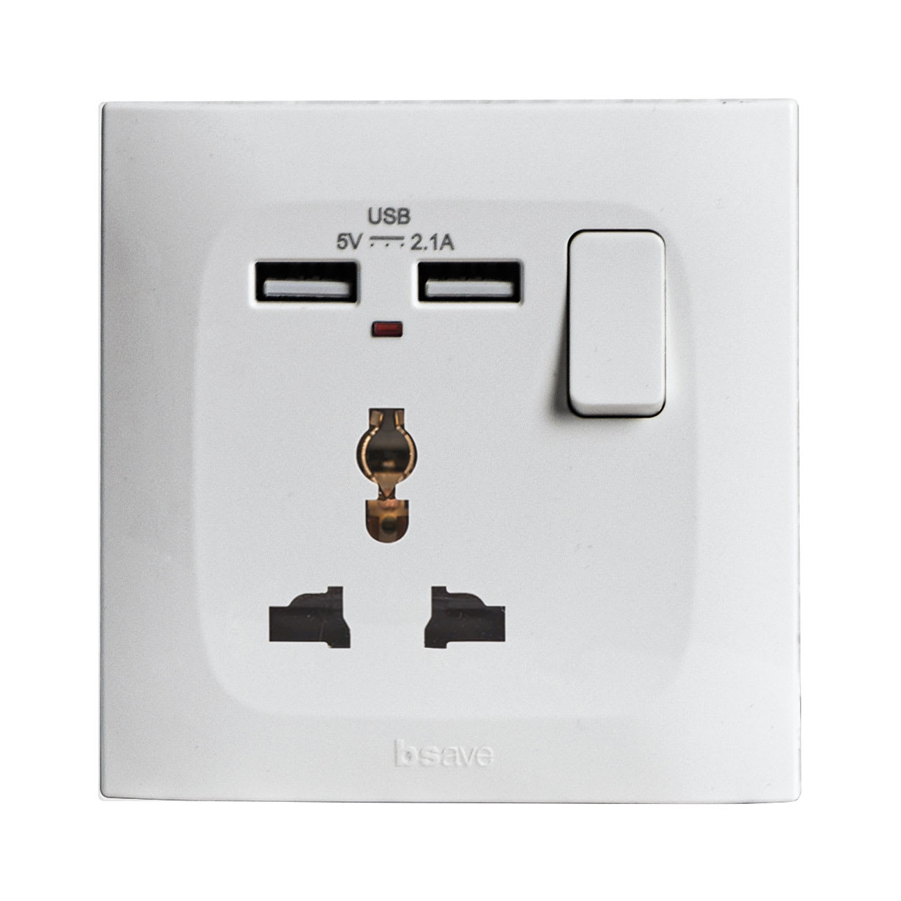 AVE - presa multistd inter n usb 10a 1p2m e presa multistd inter n usb 13a 1p2m per connessioni versatili e sicure con diverse capacità di corrente per ogni esigenza di alimentazione BSN11059/TSNU