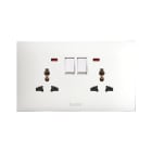 AVE - doppia presa multistandard con interruttore e neutro 10a 1p 4m e 13a 1p 4m BSN21059/TSN