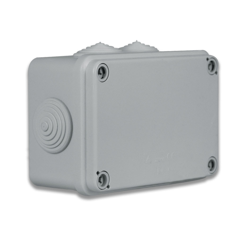 AVE - Scatola IP65 di derivazione da parete con passacavi  Dimensioni (L H P): 120 X 80 X 50 mm
