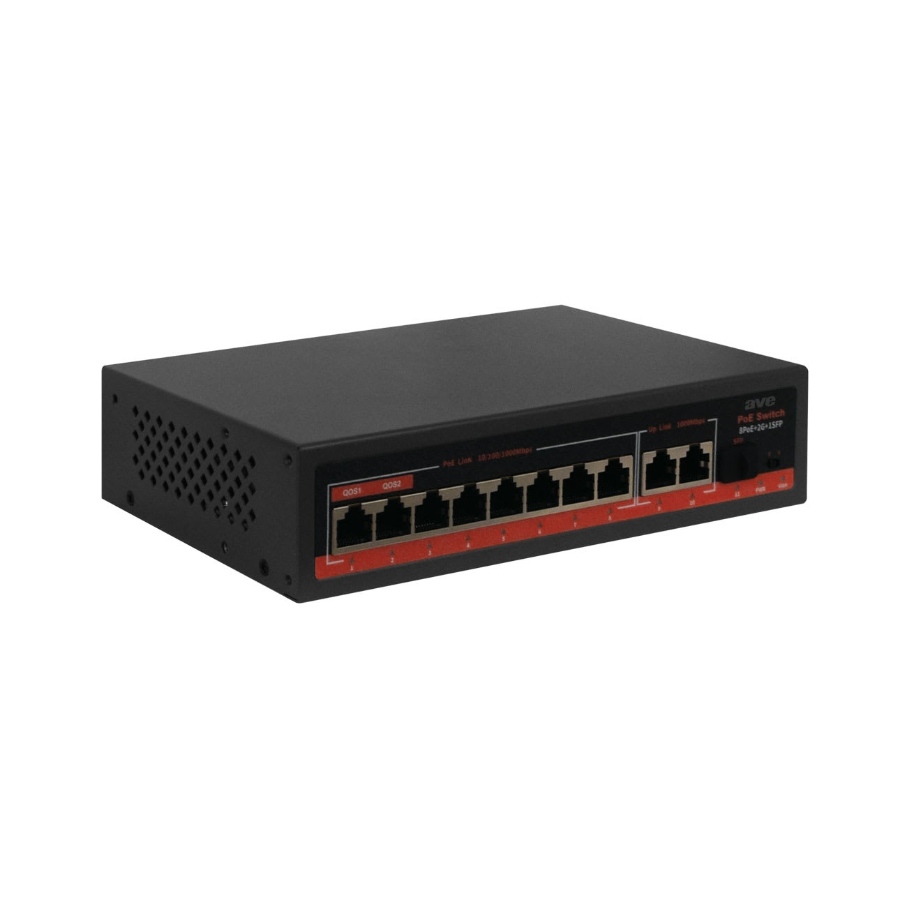 AVE - switch poe 8 porte 10/100/1000 mbps per connessioni veloci e affidabili in rete aziendale