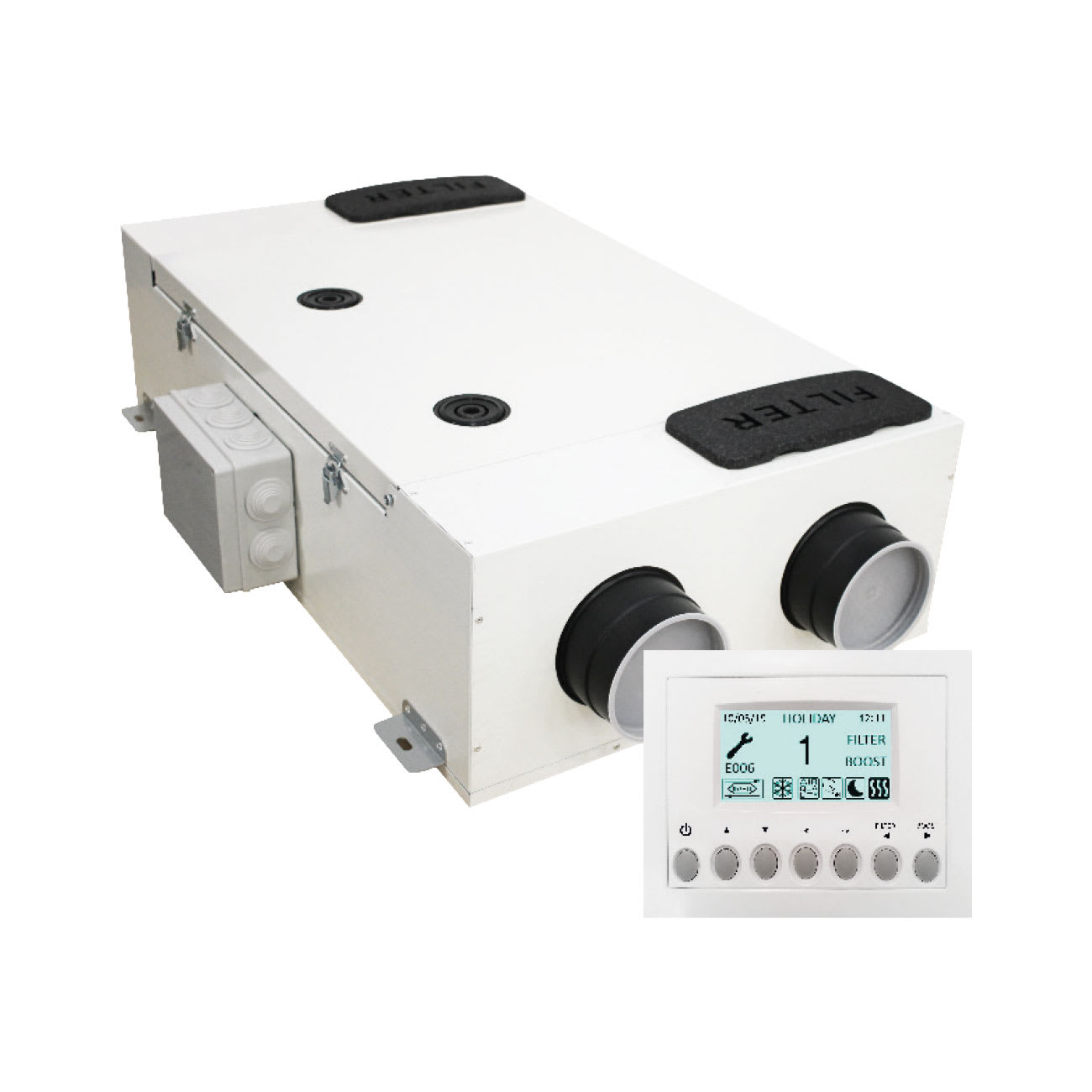 AVE - Recuperatore linea 180 ec plus 230v, dispositivo efficiente per il recupero energetico, ideale per migliorare la ventilazione e ridurre i consumi energetici.