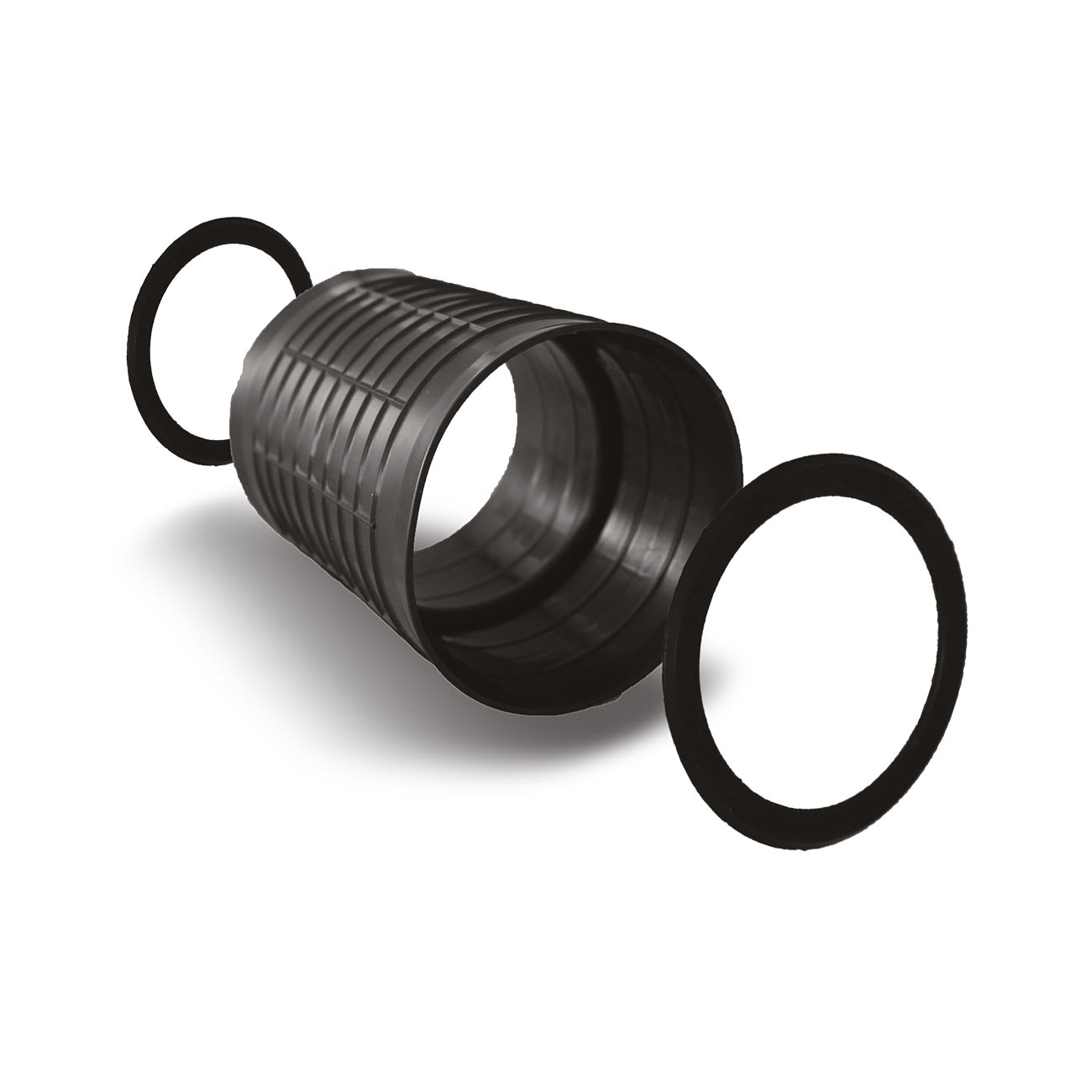 AVE - Giunto in polipropilene d75/63 mm, ideale per connessioni sicure e resistenti, garantisce durata e affidabilità in ogni applicazione.