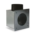 AVE - Plenum per bocchetta con attacco laterale d75/63, ideale per installazioni efficienti e compatte.