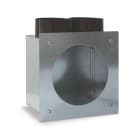 AVE - Plenum per bocchetta con 2 attacchi laterali d75/63, ideale per una distribuzione efficiente dell'aria.