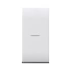 AVE - PULSANTE ASSIALE CON GEMMA. DOMUS S44. COLORE RAL 9010. 1P 10A ILLUMINABILE FINITURA LUCIDA 1 MOD.