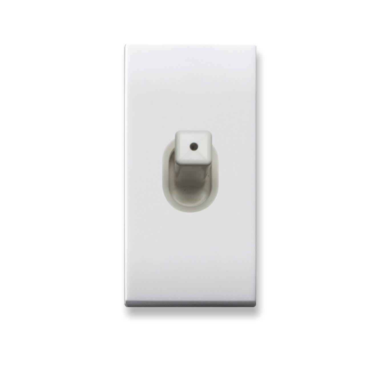 AVE - Pulsante levetta. Domus S44. colore RAL 9010. 1P 10A illuminabile finitura lucida 1 Mod.