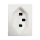 AVE - Presa std svizzero. Domus S44. colore RAL 9010. 16A 250V 2P+T finitura lucida 1.5 Mod.