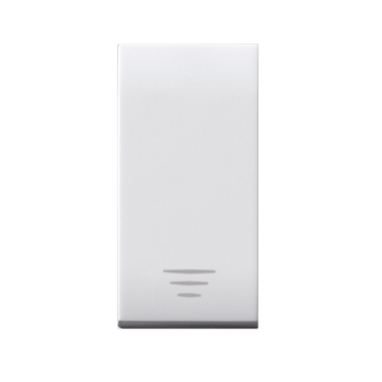 AVE - Pulsante con gemma. Domus S44. colore RAL9010. 1P NA+NC 10A  finitura lucida  1 Mod.