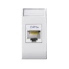 AVE - Presa RJ45 CAT5E UTP non schermata Domus S44 colore RAL 9010 finitura lucida 1 Mod. 441027C5E