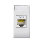 AVE - Presa RJ45 CAT6 UTP non schermata Domus S44 colore RAL 9010 finitura lucida 1 Mod.