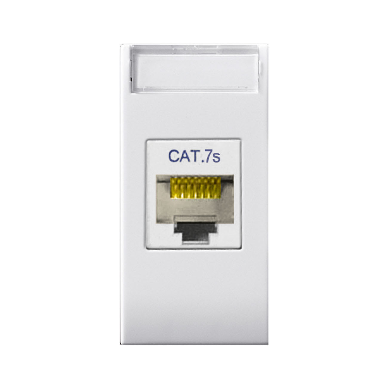 AVE - Presa RJ45 CAT7 FTP schermata Domus S44 colore RAL 9010 finitura lucida 1 Mod.