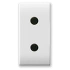 AVE - Presa 2 poli. Domus S44. colore RAL 9010. 2P 16A 250V alveoli 4.8mm finitura lucida 1 Mod.