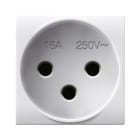 AVE - Presa israeliana. Domus S44. colore RAL 9010. 2P+T 16A 250V finitura lucida 2 Mod.