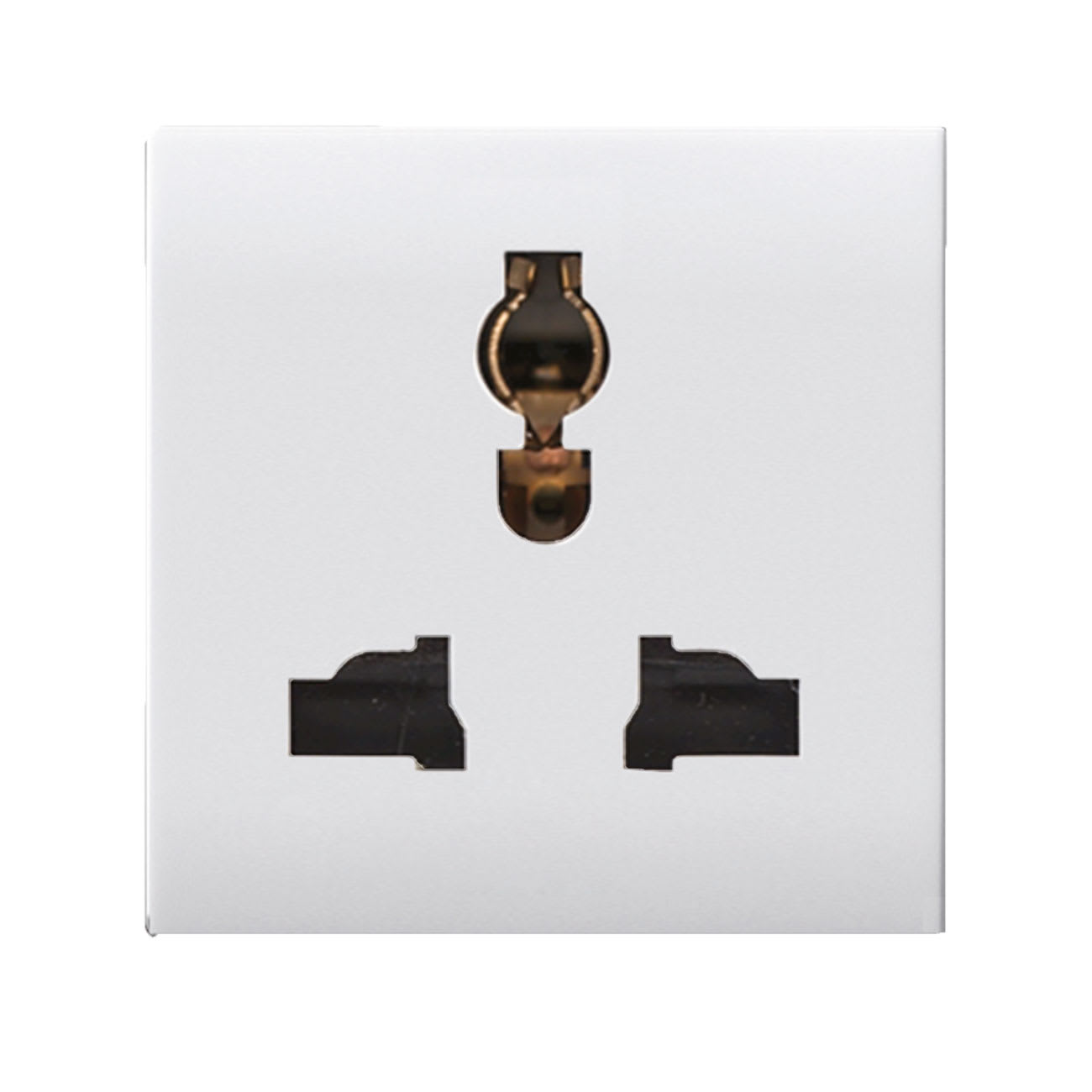 AVE - Presa mstd. Domus S44. colore RAL 9010.  2P+T 250V  finitura lucida  2 Mod.