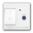 AVE - Interruttore magnetotermico differenziale. Domus S44. colore RAL 9010. 1P+N 10A 230V 3kA 10mA finitura lucida 2 Mod.