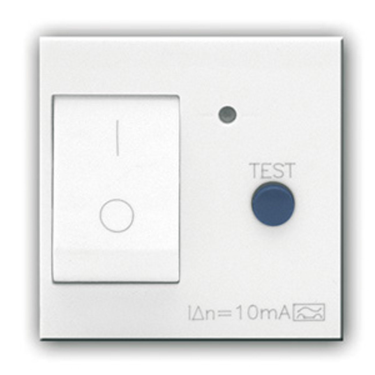 AVE - Interruttore magnetotermico differenziale. Domus S44. colore RAL 9010. 1P+N 16A 230V 3kA 10mA  finitura lucida  2 Mod.