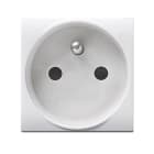 AVE - Presa Std francese. Domus S44. colore RAL 9010. 2P+T 16A 250V finitura lucida 1 Mod.