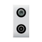 AVE - PRESA TV SAT DEMISCELATA MORSETTO A VITE. DOMUS S44. COLORE RAL 9010 FINITURA LUCIDA 1 MOD.