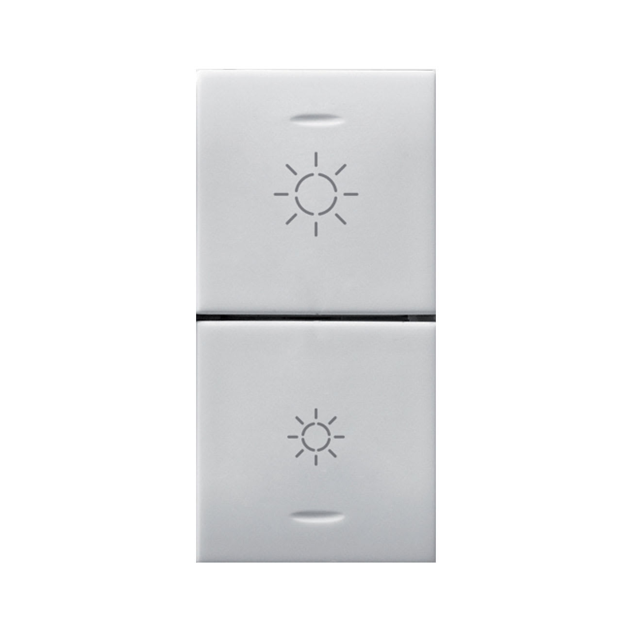 AVE - DUE MEZZI TASTI PER DIMMER IOT DOMUS 1 MOD. S44 441TGD-W