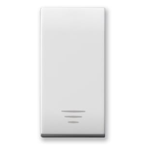 AVE - Tasto con gemma per pulsanti Domus S44. colore RAL 9010 finitura lucida 1 Mod.