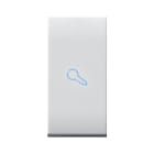 AVE - TASTO CON SIMBOLO CHIAVE PER COMANDI ASSIALI. DOMUS S44. COLORE RAL 9010 FINITURA LUCIDA 1 MOD