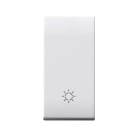 AVE - Tasto simbolo Lampada Domus S44. colore RAL 9010 finitura lucida 1 Mod. 441TLP