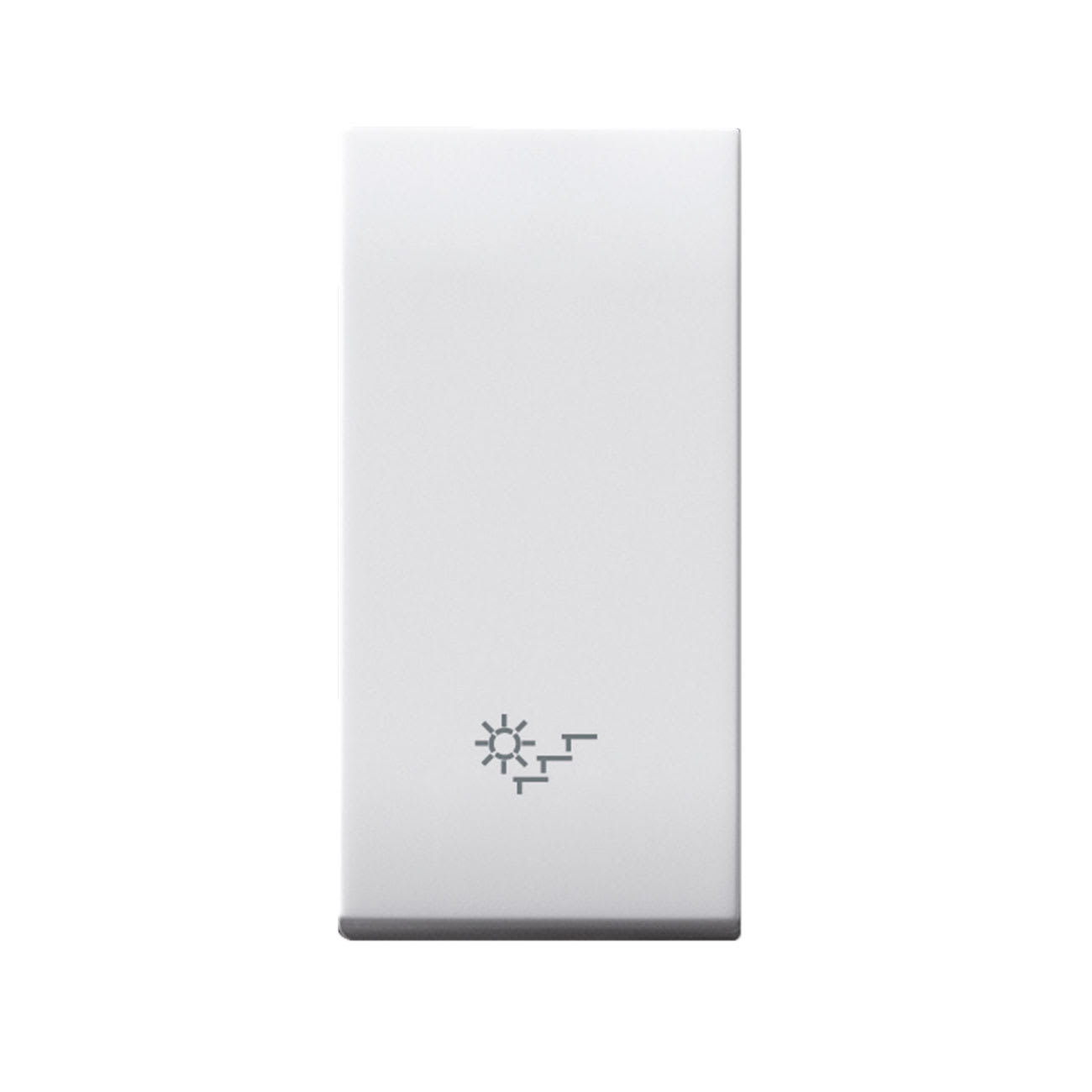 AVE - Tasto simbolo Luce Scale Domus S44. colore RAL 9010 finitura lucida 1 Mod.