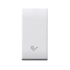 AVE - Tasto simbolo Luce Scale Domus S44. colore RAL 9010 finitura lucida 1 Mod.