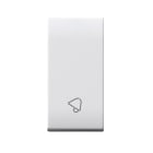 AVE - Tasto simbolo Suoneria Domus S44. colore RAL 9010 finitura lucida 1 Mod.