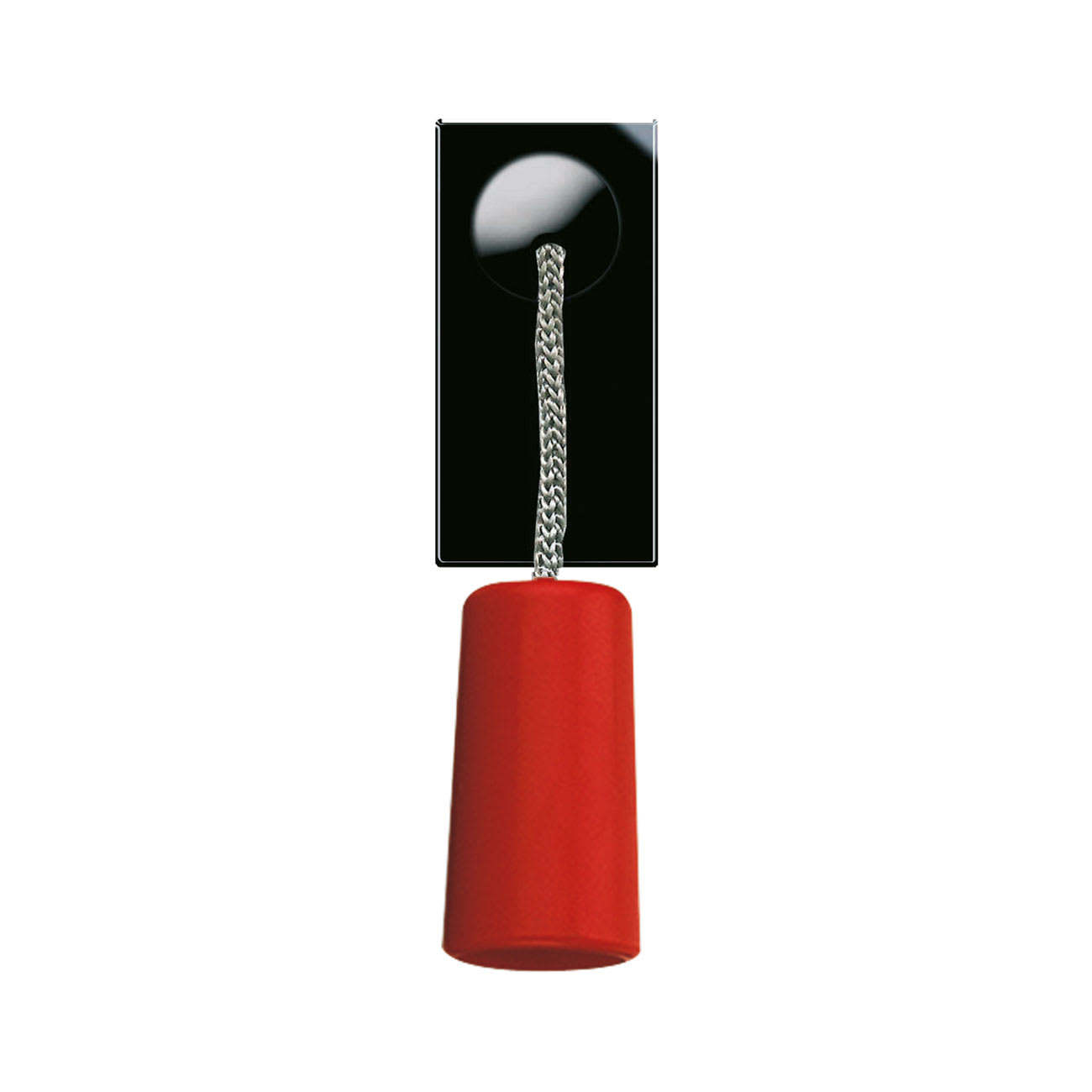 AVE - Pulsante tirante Life S44. colore Nero . n.a.+ n.c. 10A finitura lucida 1 Mod.