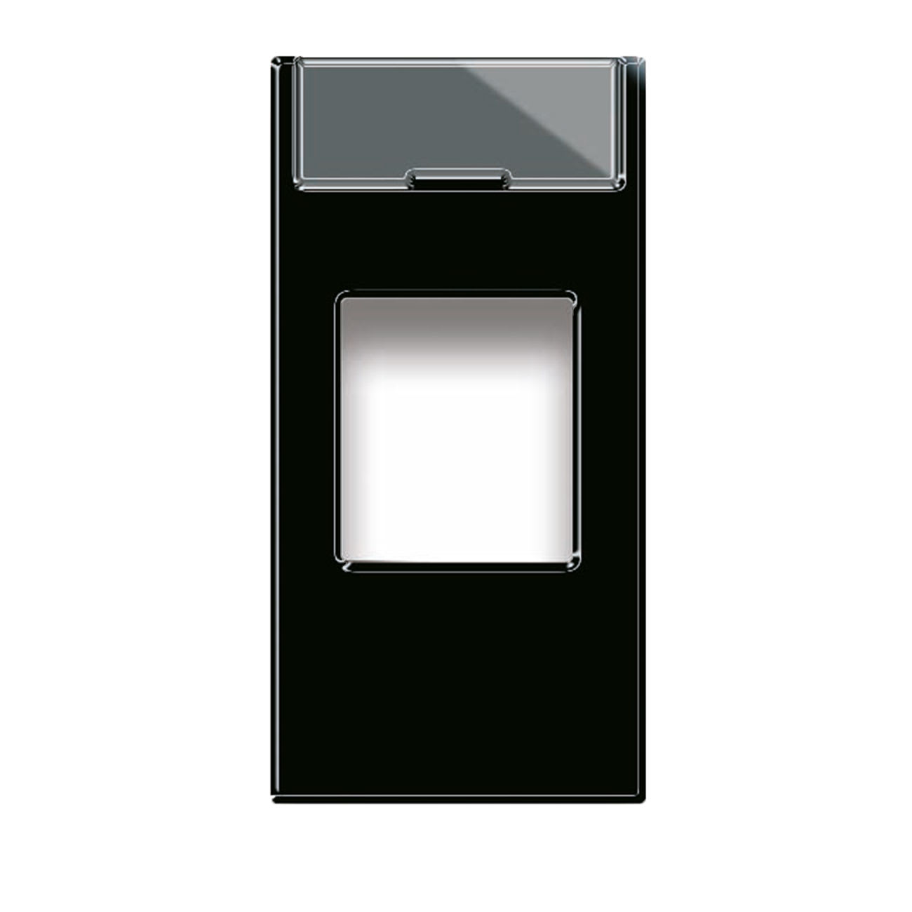 AVE - Adattatore per connettori RJ45. Life S44 colore Nero finitura lucida 1 Mod.