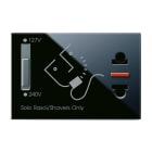 AVE - Presa rasoi euroamericana. Life S44. colore Nero 230V 20VA finitura lucida 3 Mod.