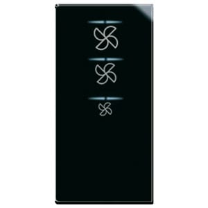 AVE - Dimmer agitatore aria. Life S44. colore Nero. 5580VA 230V  finitura lucida  1 Mod.