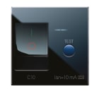 AVE - Interruttore magnetotermico differenziale. Life S44. colore Nero. 1P+N 10A 230V 3kA 10mA finitura lucida 2 Mod.