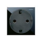 AVE - Presa schuko. Life S44. colore Nero. 2P+T 16A 250V finitura lucida 2 Mod.