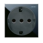 AVE - Presa schuko P30. Life S44. colore Nero. 2P+T 16A 250V finitura lucida 2 Mod. 442090TS