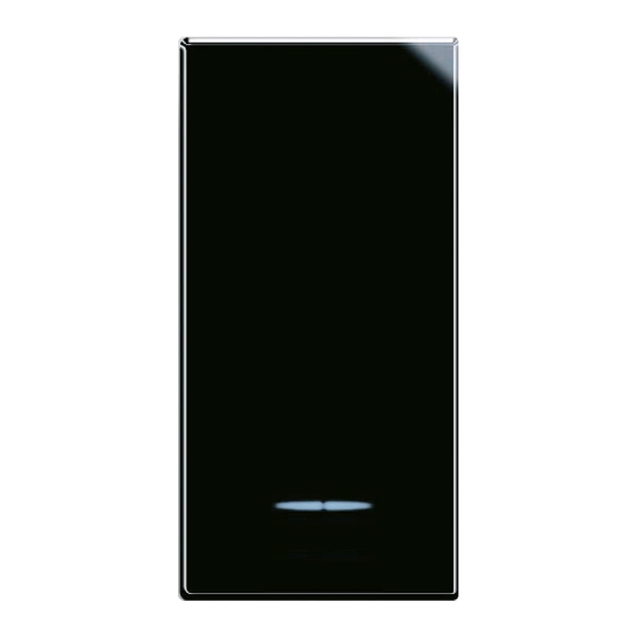 AVE - Tasto con gemma per pulsanti Life S44. colore Nero  finitura lucida  1 Mod. 442TGP