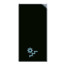 AVE - Tasto simbolo Luce Scale Life S44. colore Nero finitura lucida 1 Mod.