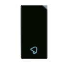 AVE - Tasto simbolo Suoneria Life S44. colore Nero finitura lucida 1 Mod.