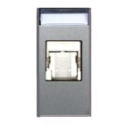 AVE - Presa RJ45 CAT6 UTP non schermata Allumia S44 colore Grigio Tech finitura lucida 1 Mod.