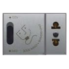 AVE - Presa rasoi euroamericana. Allumia S44. colore Grigio Tech 230V 20VA finitura lucida 3 Mod.