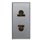 AVE - Presa euroamericana. Allumia S44. colore Grigio Tech. 2P 16A 250V finitura lucida 1 Mod.