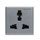 AVE - Presa mstd. Allumia S44. colore Grigio Tech. 2P+T 250V finitura lucida 2 Mod. 443059TS