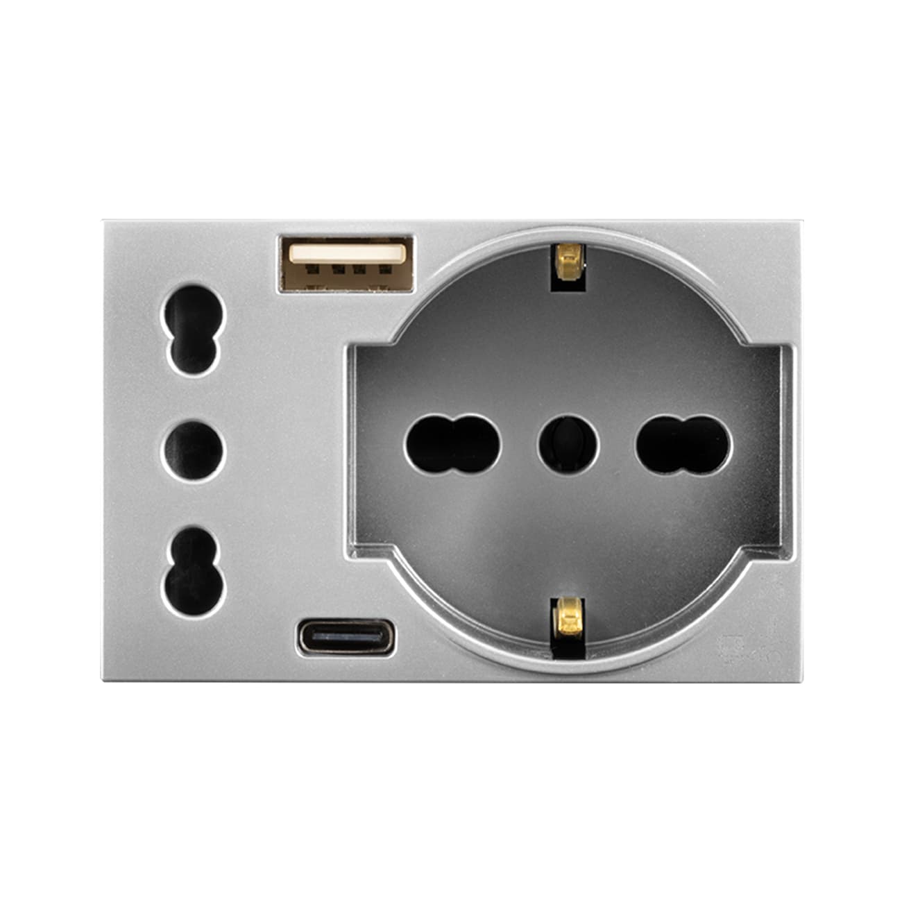 AVE - PRESA SCHUKO+ITA+USB A/C ALLUMIA 3M 44309015USB