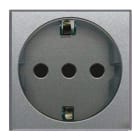 AVE - Presa schuko P30. Allumia S44. colore Grigio Tech. 2P+T 16A 250V finitura lucida 2 Mod.