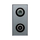 AVE - PRESA TV SAT DEMISCELATA MORSETTO A VITE. ALLUMIA S44. COLORE RAL 9007 FINITURA LUCIDA 1 MOD.