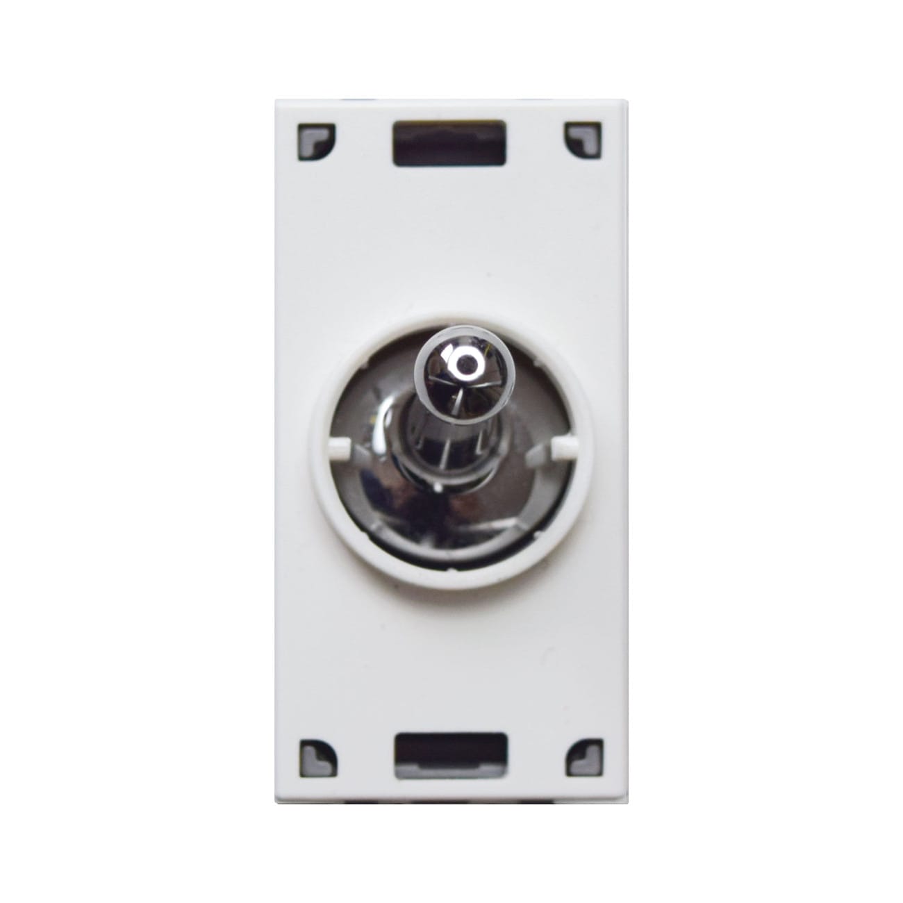 AVE - Commutatore pulsante levetta cromo. New Style S44. 1P 10A 250V 1 Mod.