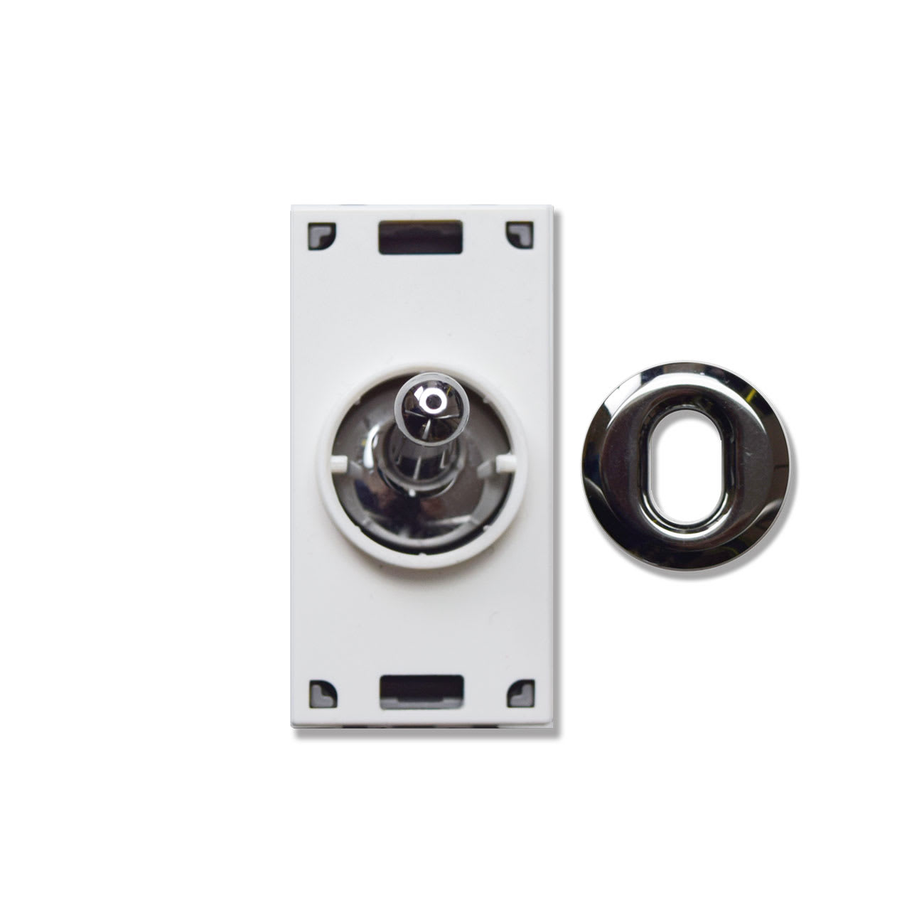 AVE - Comando con doppio pulsante a levetta KNX New Style cromo 1 Mod. S44