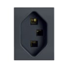 AVE - Presa std svizzero. Tekla S44. colore RAL 7016. 16A 250V 2P+T finitura opaca 1.5 Mod. 445023T